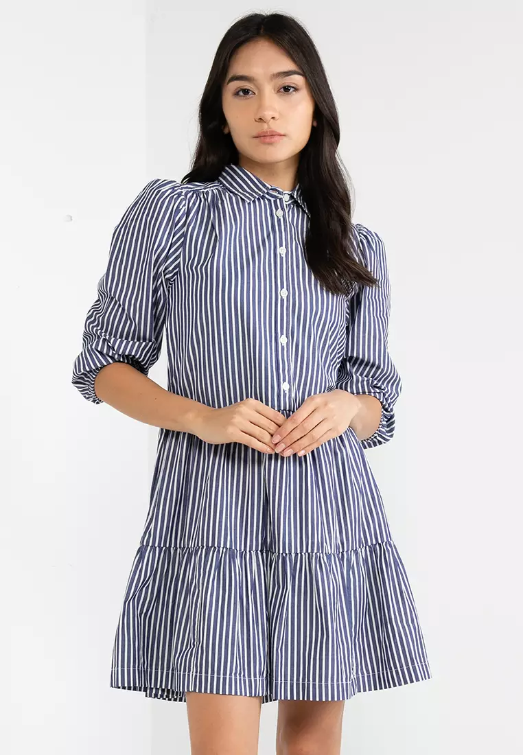 Gap striped shirt deals dress