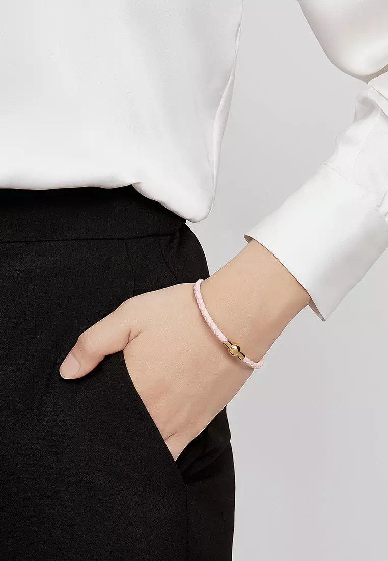 Buy HABIB HABIB Leather Bracelet (Soft Pink Colour) 2023 Online
