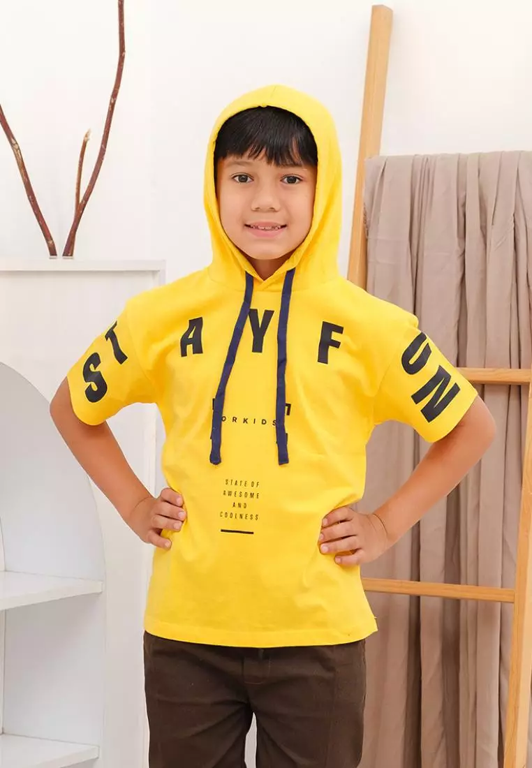 Jual ORKIDS WEAR ORKIDS Baju Anak Laki Laki Hoodie Asfkind Yellow