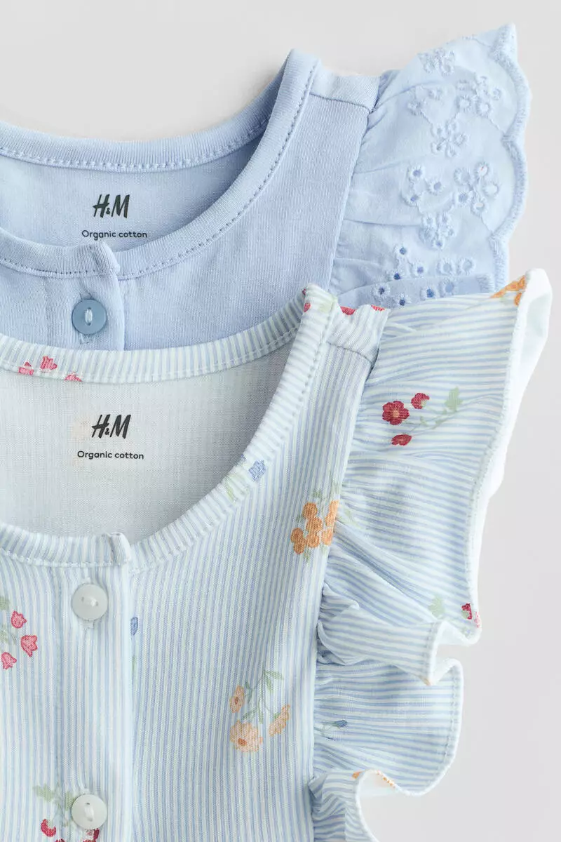 2-pack frill-detail romper suits