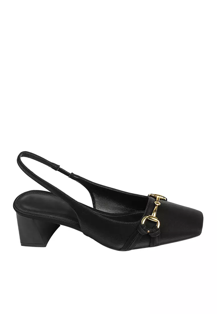 Discount on Twenty Eight Shoes  shoes - SKU: VANSA Buckle Back Strap Mid Heel Pumps VSW-H3337-11