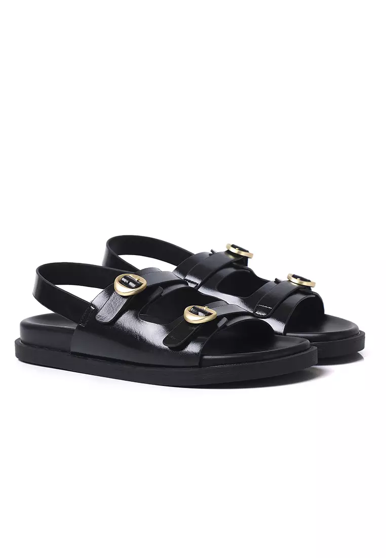 Manon Comfy Fit Footbed Microfiber Leather Sandals