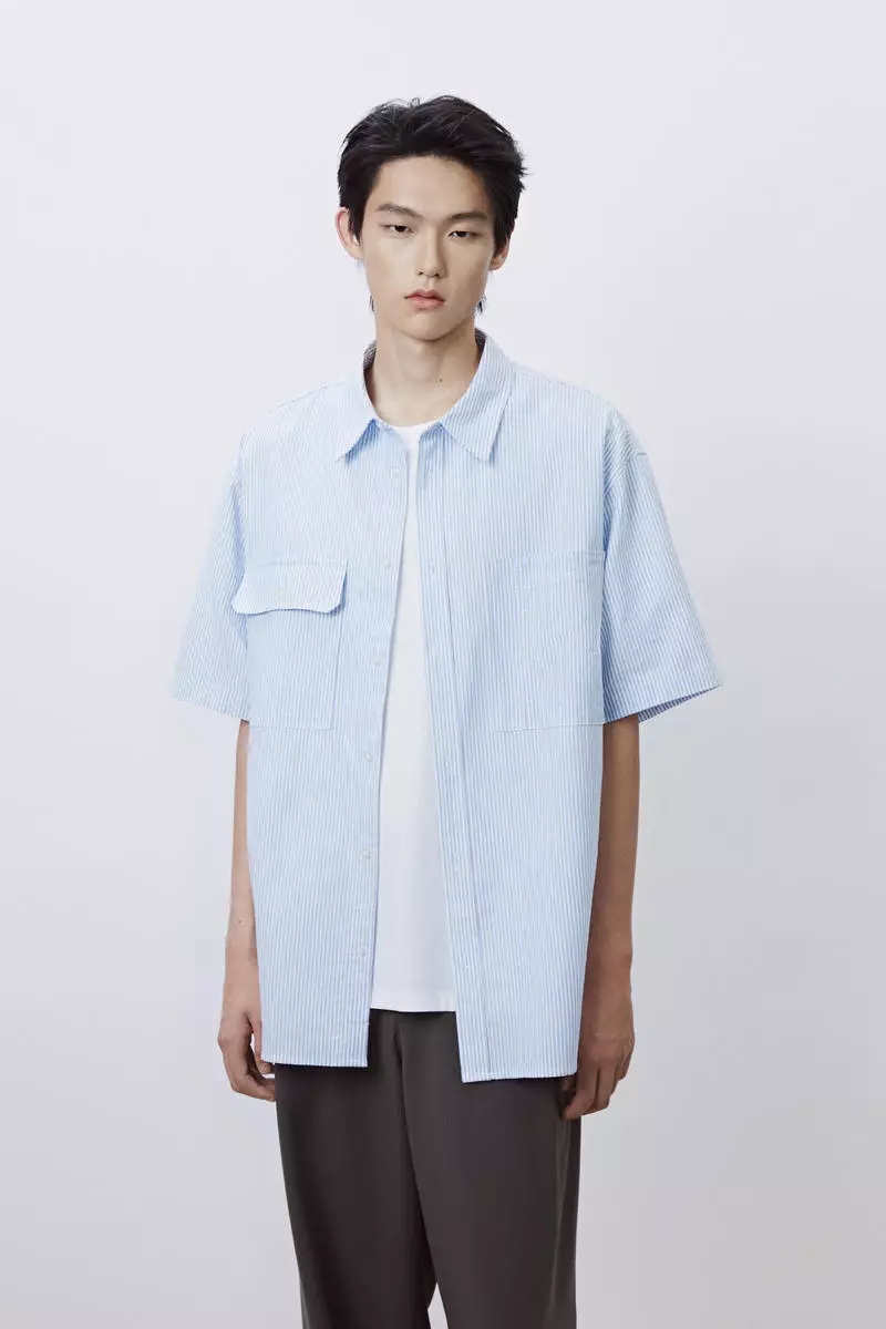 Loose Fit Short-sleeved Oxford shirt