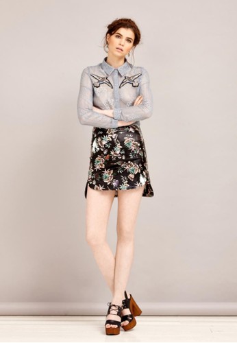 zalora taiwan 時尚購物網蕾絲雕花襯衫, 服飾, 襯衫