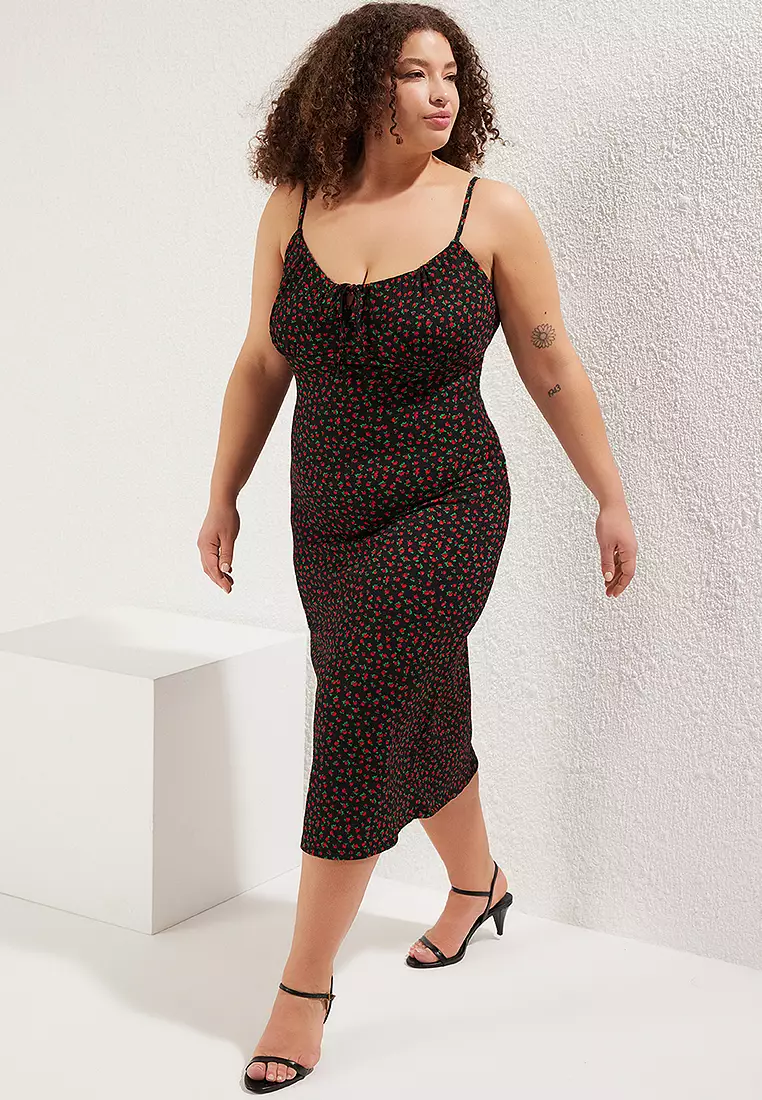 Plus Size A-Line Midi Dress