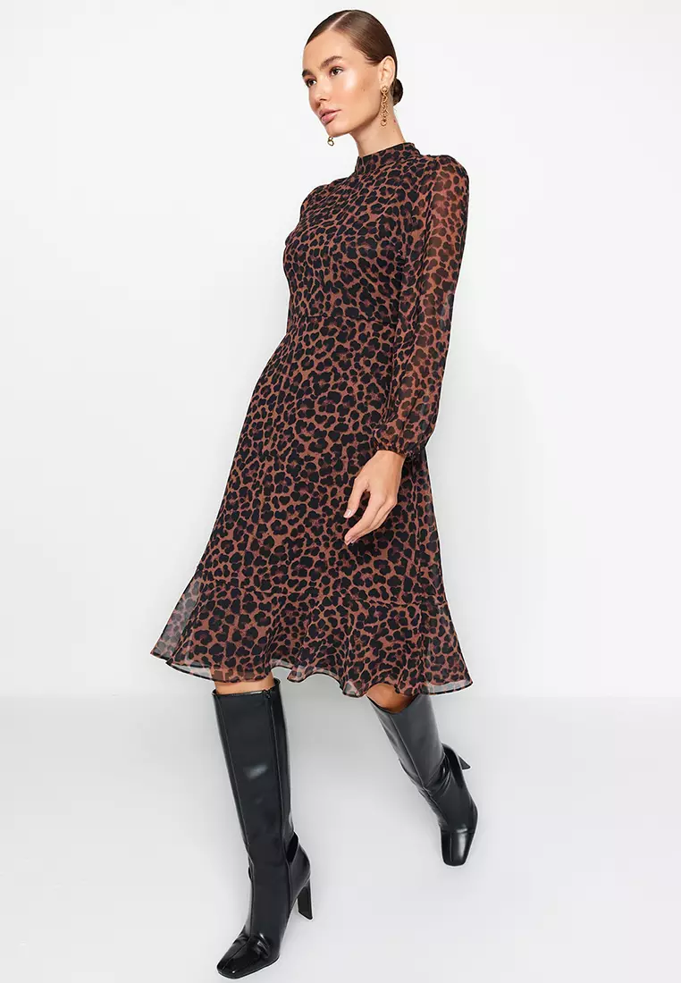 Stand-Up Collar Dress