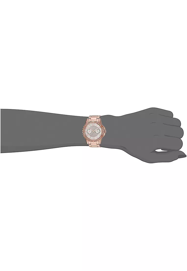 Guess W0705L3 - Jam Tangan Chronograph Wanita - Rosegold - Stainless Steel Bracelet