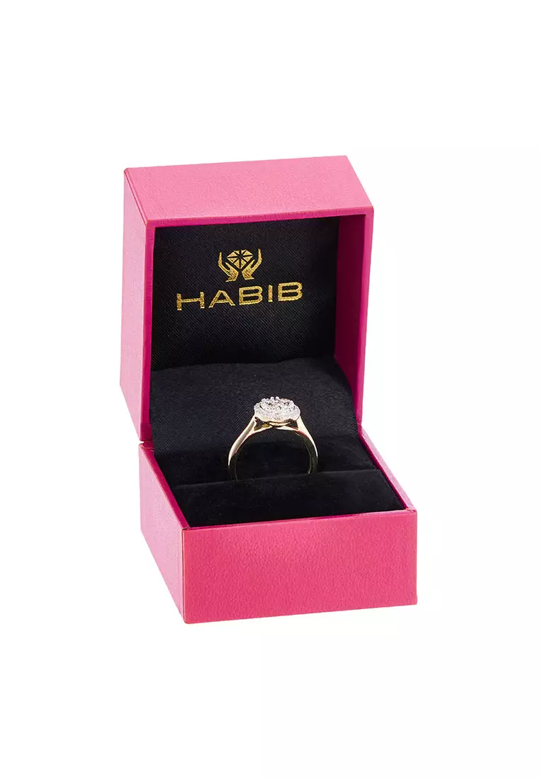 HABIB Cluster Round Diamond Ring in 375/9K Yellow Gold 269670624(YG)