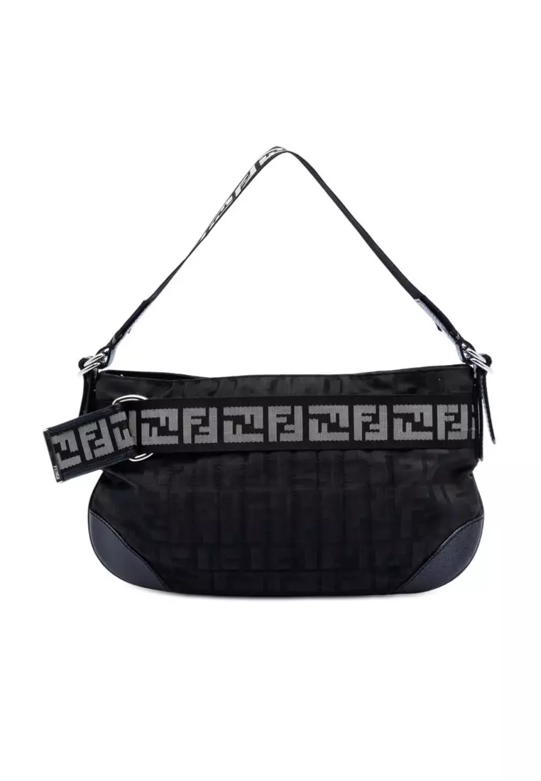 FENDIバッグ Buy Fendi Pre-Loved Fendi Zucca Nylon Zip Code Shoulder Bag 2026