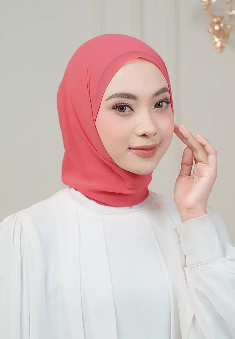 HIJAB INSTAN MAGNET SYIFA - DEEP SALMON