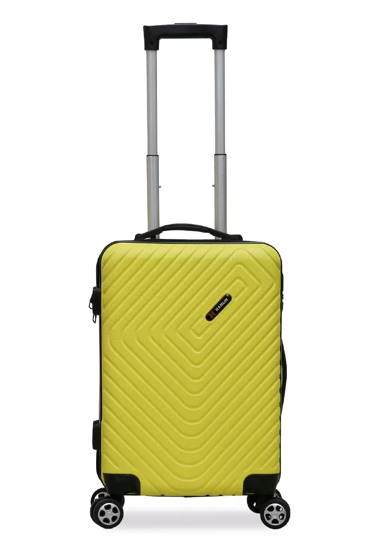 Carlton Koper Hardcase Unisex Size 20 Inch Uniqe Design Tas Travel Large Compartment Material ABS+PVC Coated ORIGINAL - Yellow