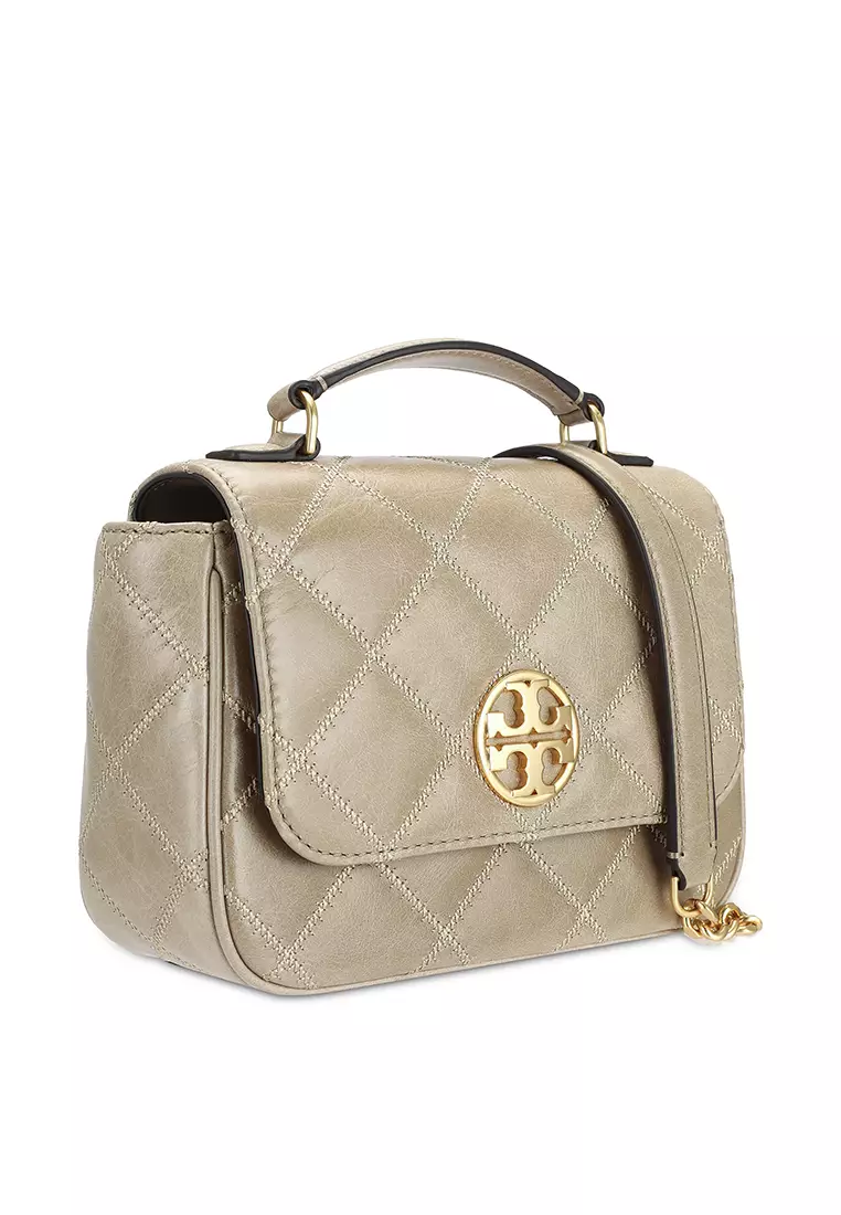 Tory Burch Willa Glazed Mini Top Handle Bag Tan - $333 (33% Off