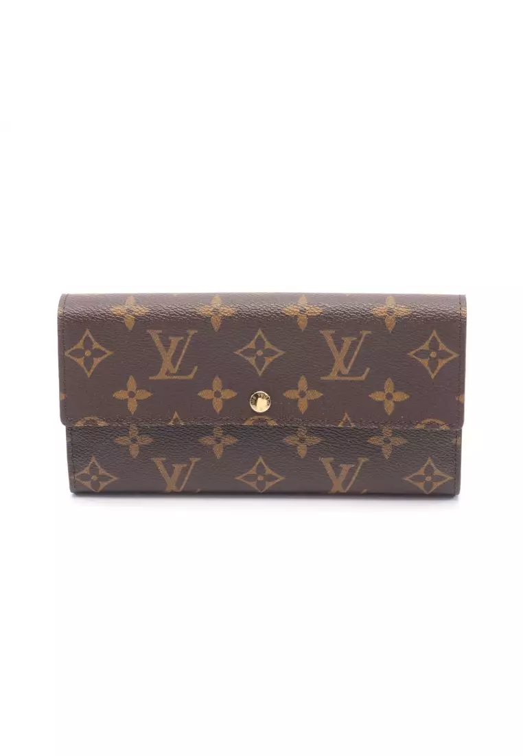Authenticated Used LOUIS VUITTON Louis Vuitton Portefeuille Sara Bifold  Wallet M61348 Monogram Totem PVC Leather Brown Flamingo Long