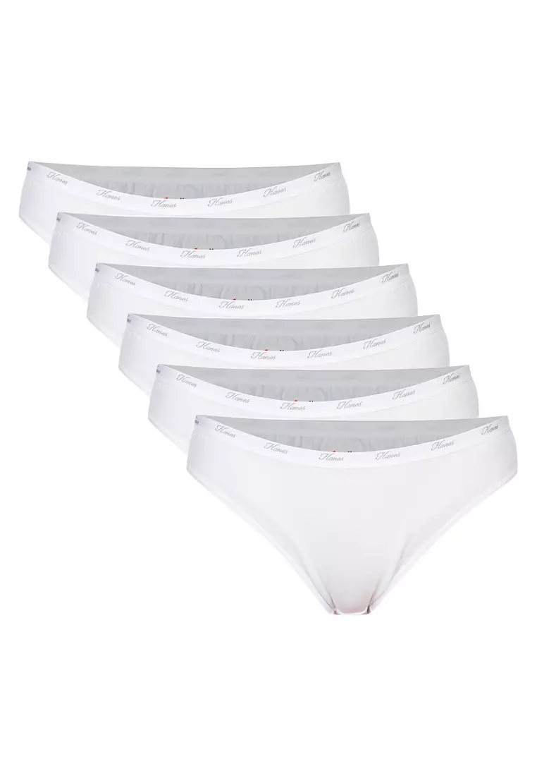 Hanes Women's Cotton Bikini Underwear, 6 Pack