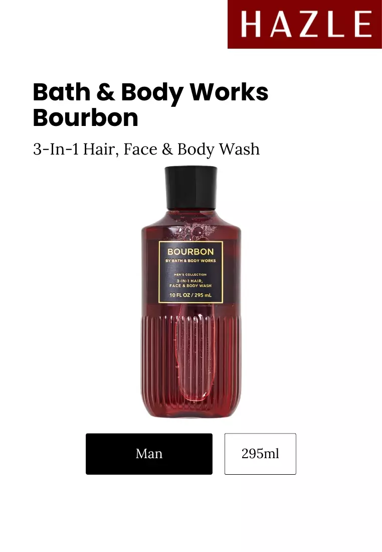 Bath & Body Works Bourbon 3-In-1 Hair, Face & Body Wash Man 295 ml