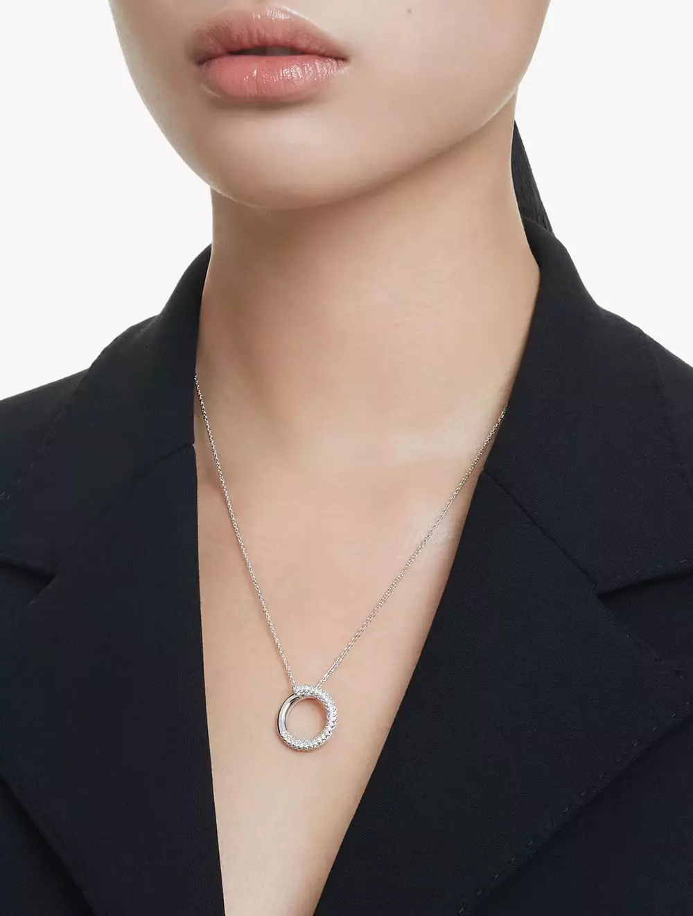 Jual Swarovski Dextera Pendant, Pavé, White, Rhodium Plated - White ...