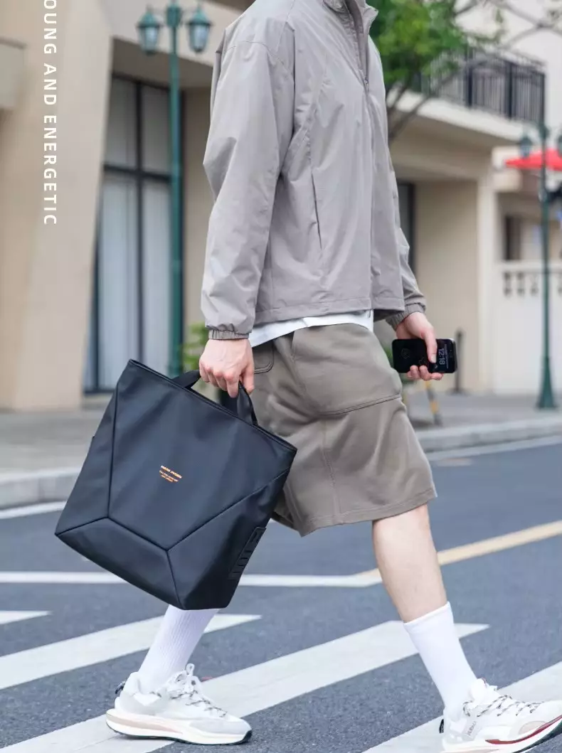 MARK RYDEN MR255 Tas Tote Bag Kantor Jinjing Laptop Selempang Shoulder Bag kerja pria-Grey