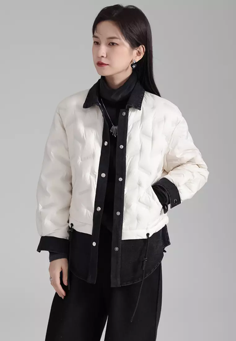 White discount short coat