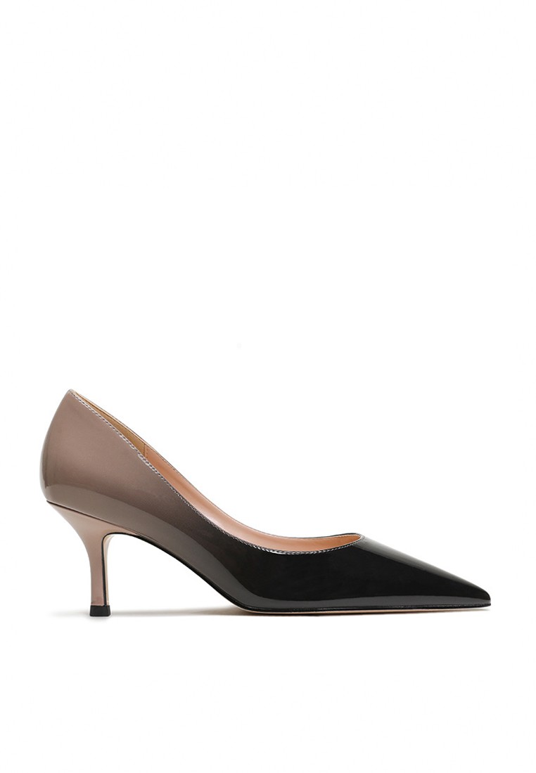 6CM Faux Patent Pointed Pumps Heels Shoes HZL262
