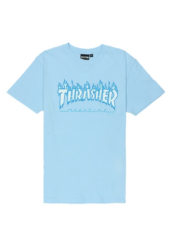 THRASHER blue Thrasher Icey Flame S/S Tee 18334AA173BCAEGS_1