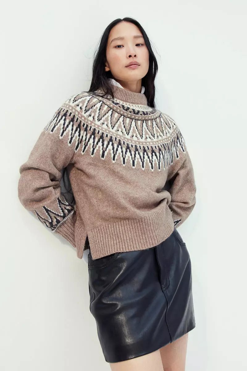 Jacquard-knit jumper