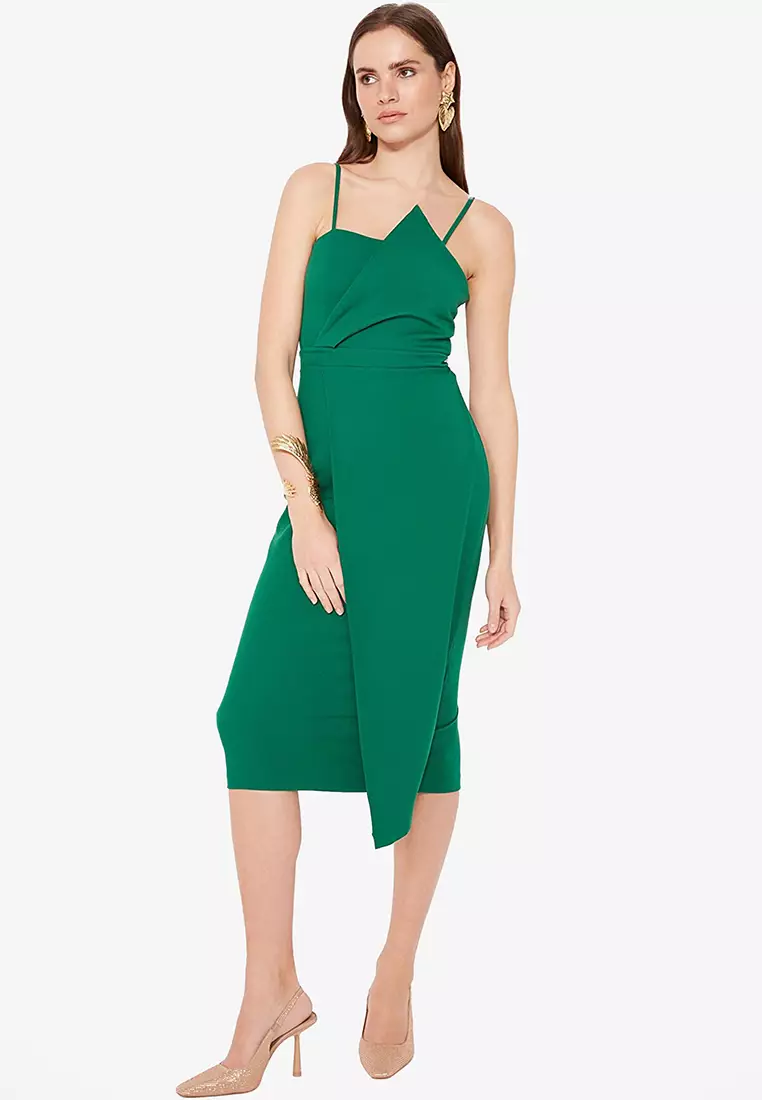 Buy Trendyol Asymmetrical Midi Dress 2024 Online | ZALORA Philippines