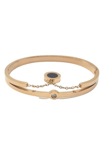 Her Jewellery gold Regina Bangle (Rose Gold) - Made with Premium Japan Imported Titanium with 18K Gold plated FA4ABACDD396D8GS_1