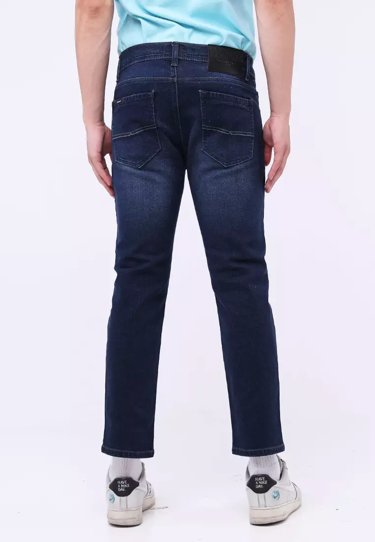 Denim Long Slim Tapered Jeans