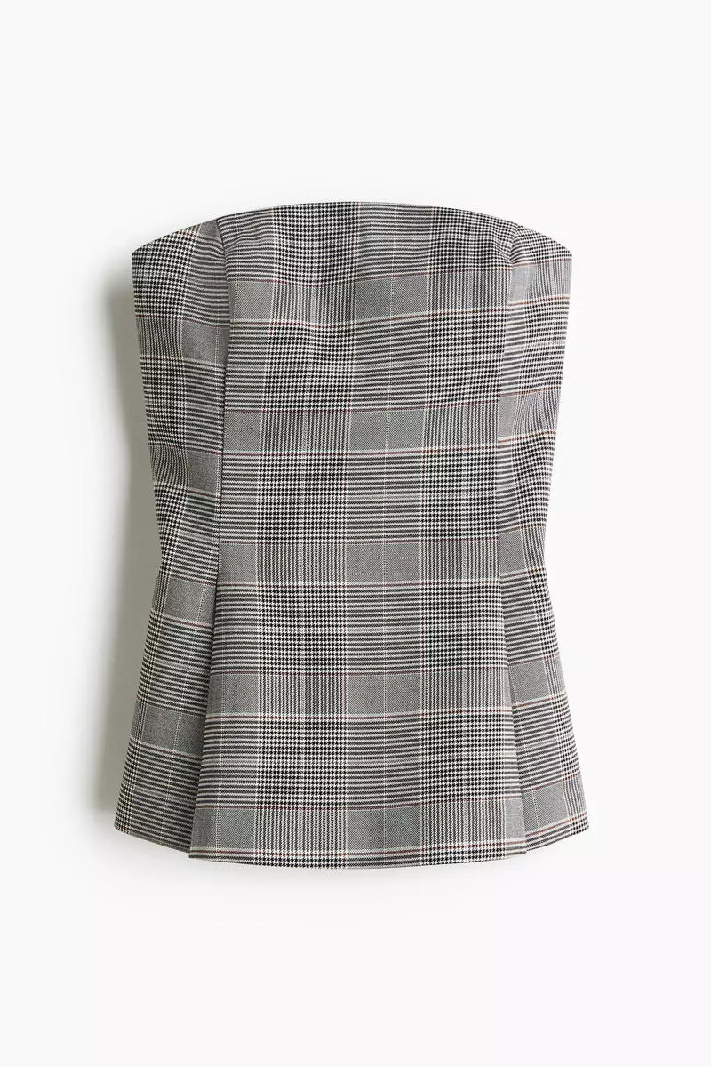 Flared bustier top
