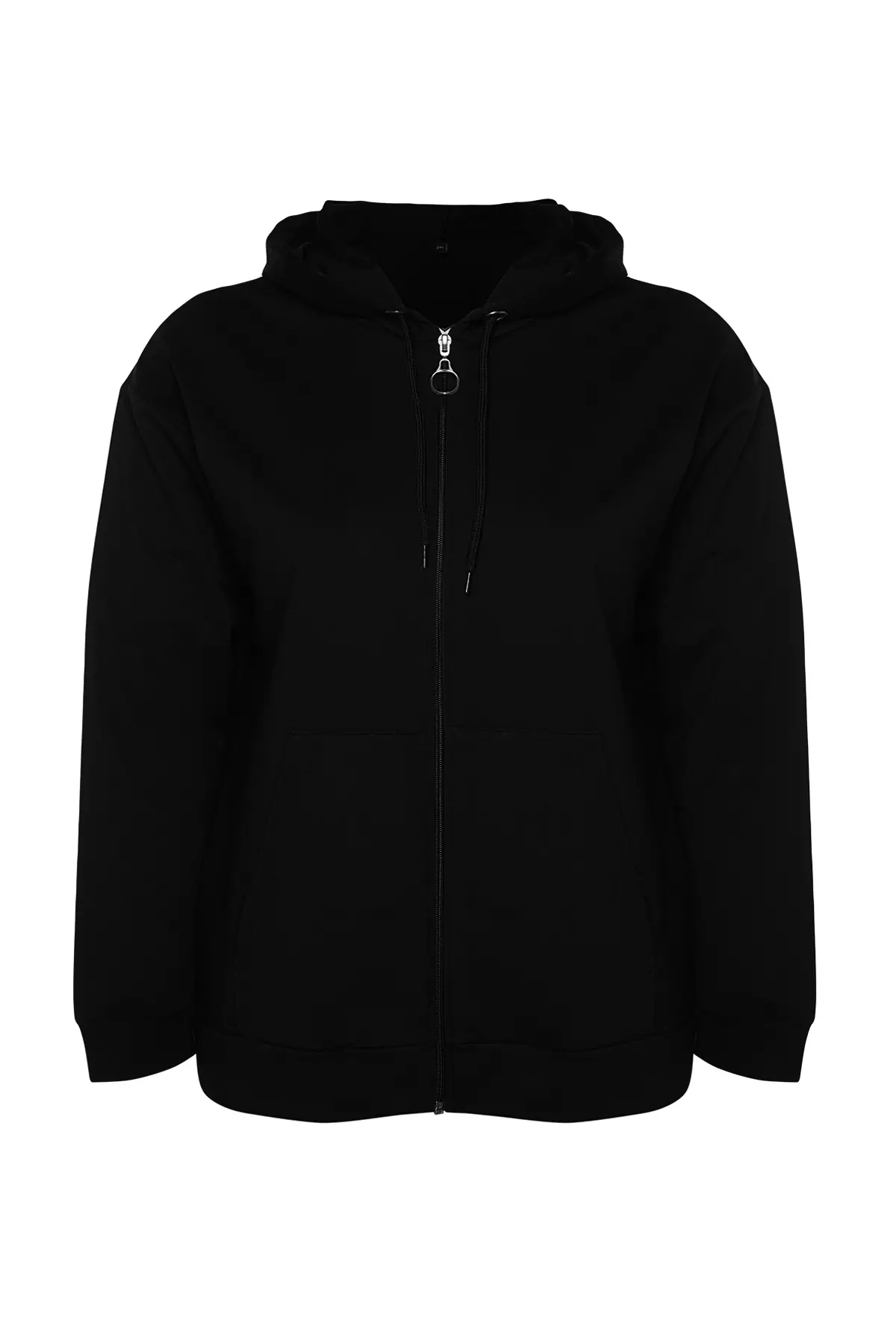 Thin black best sale zip up hoodie