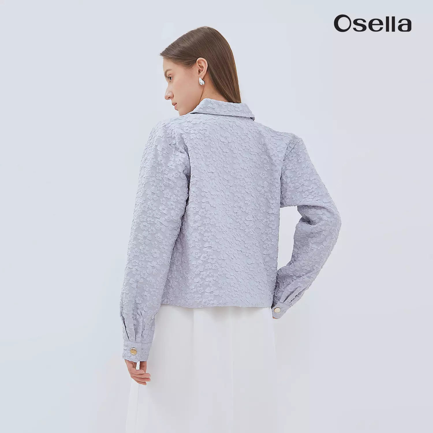 Osella Zania Dress Set With Jacquard Outer 1157660336 | Setelan Dress Outer Lengan Panjang Wanita