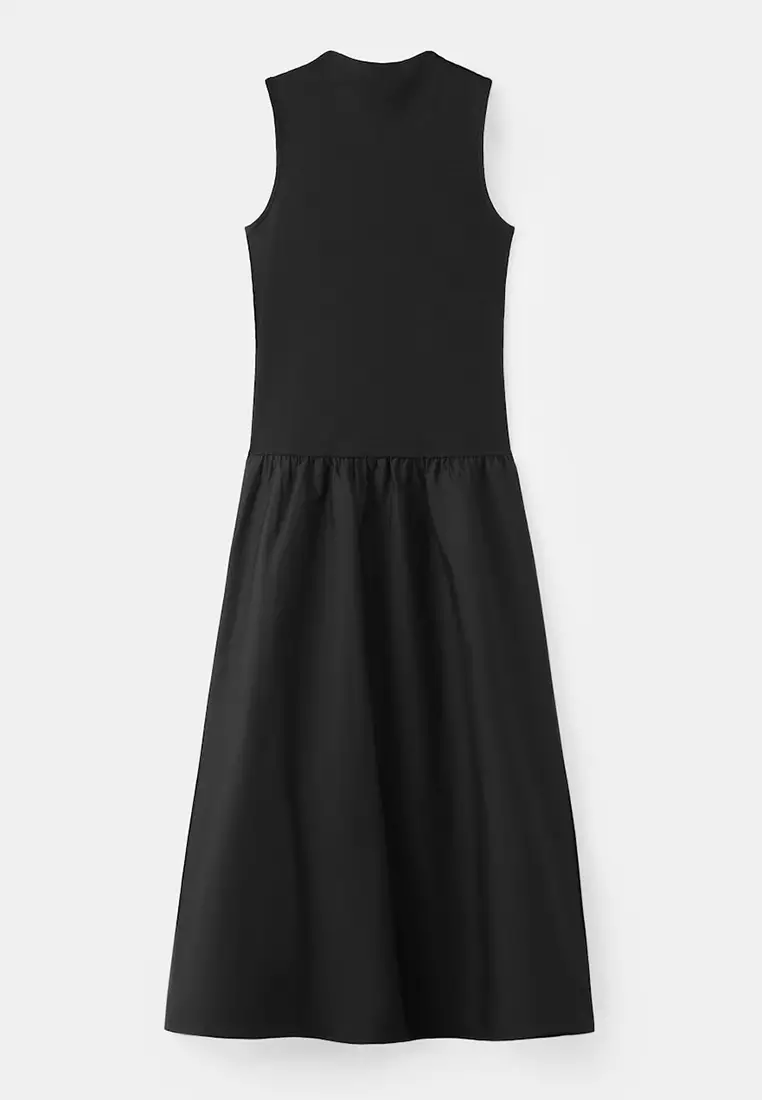 Contrast-Bodice Dress