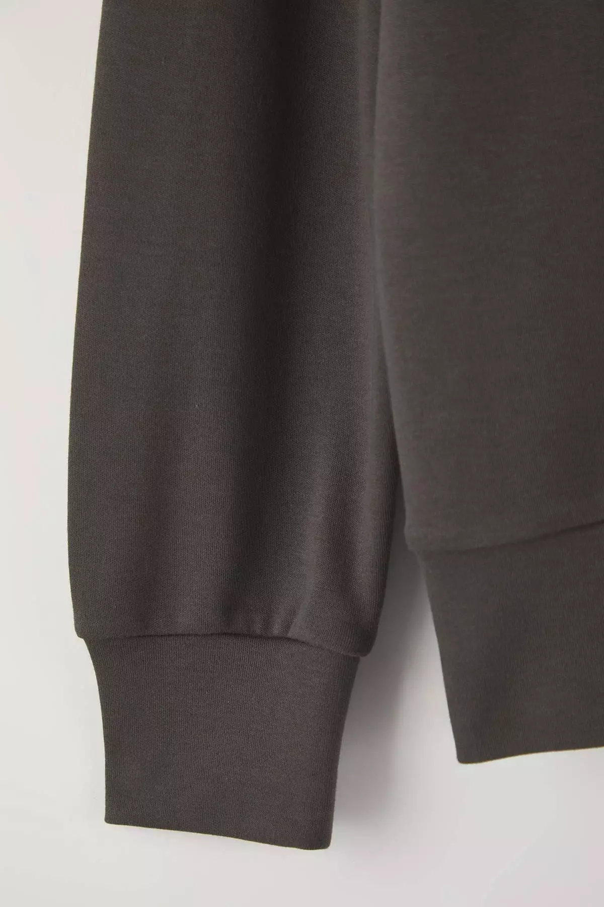 Anthracite Color Block Polo Neck Relaxed/Comfortable Pattern Knitted Sweatshirt