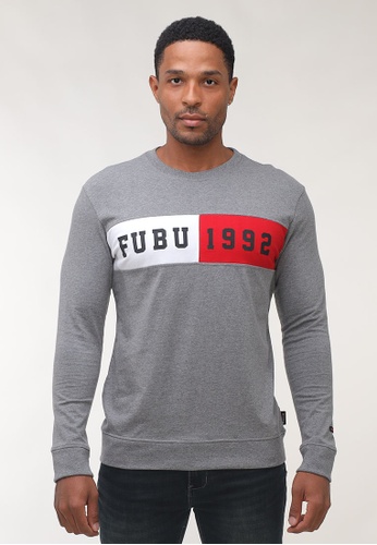 Fubu Boys grey Round Neck Long Sleeves Regular Fit Sweatshirt 9291EAA47901A6GS_1