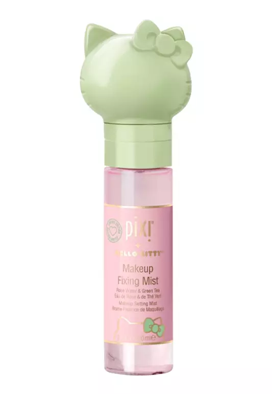 Hello Kitty Makeup Fixing Mist  - Hydrating Setting Spray with Rose Water, Green Tea, and Lavender Oil - Sets Makeup, Minimizes Pores, and Provides a Long-Lasting, Dewy Finish