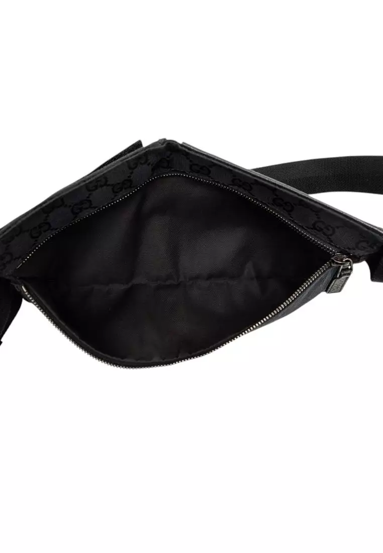 Pre-Loved Gucci Gg Canvas Double Pocket Belt Bag