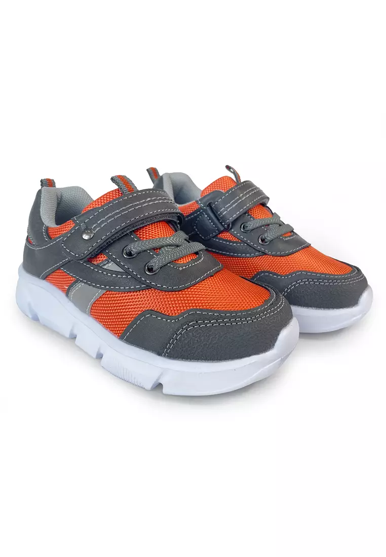 Crocodile KIDS XD1707273 Grey Orange Sepatu Sneaker Anak Kids Shoes Original