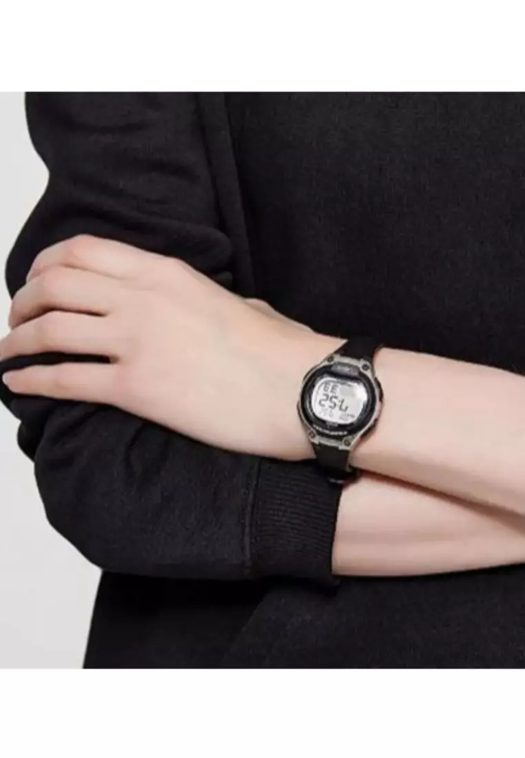Kids Digital Watch LW-203-1A Black Resin Band Watch for Kids