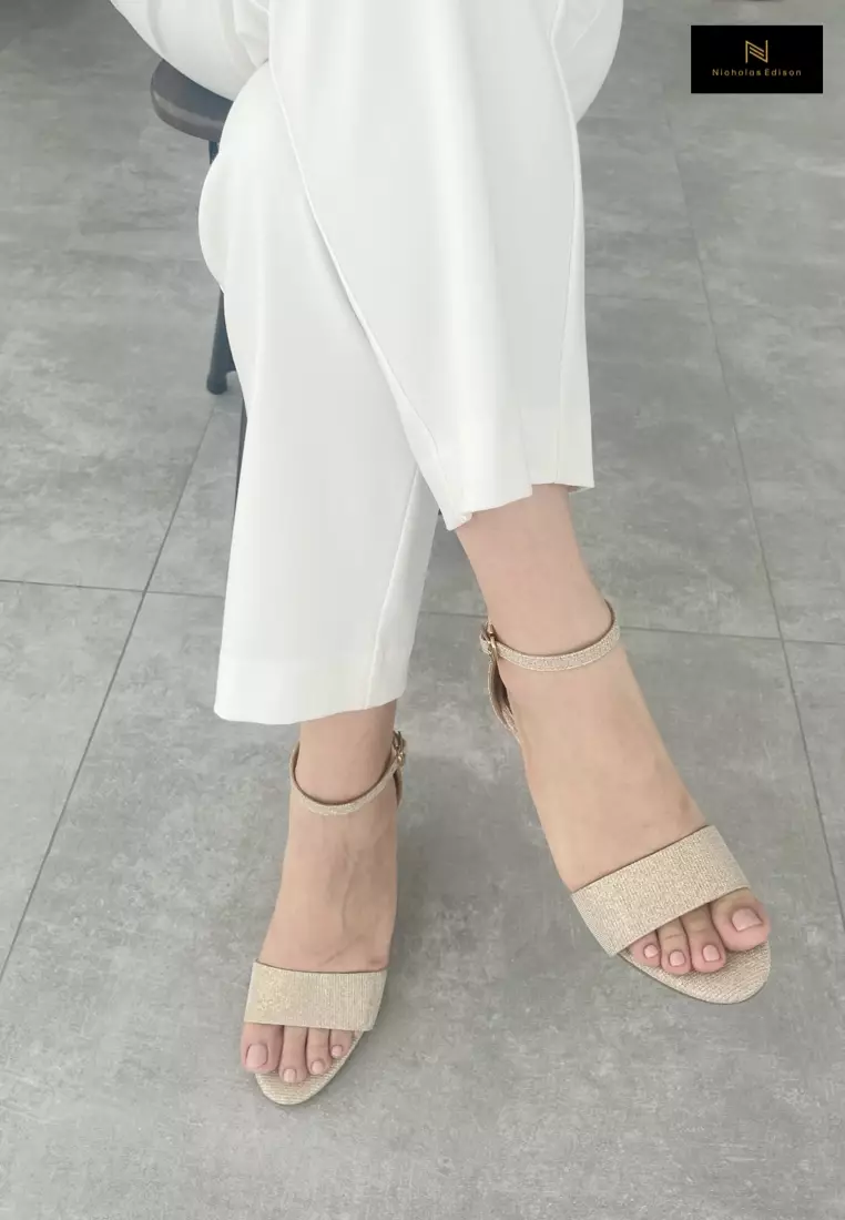 Nicholas Edison Heel Agra Light Gold