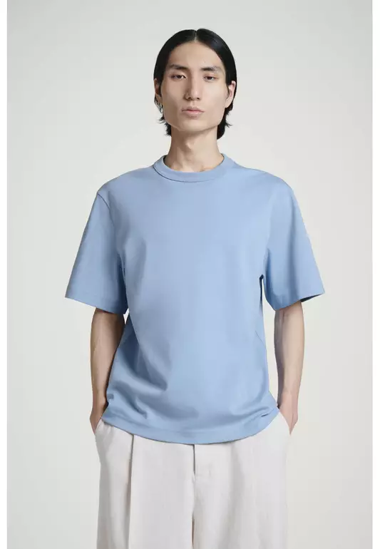 INTERLOCK COTTON CREW-NECK T-SHIRT