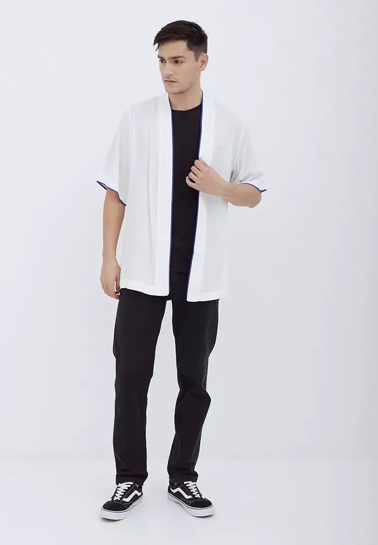 Nade Japan NTA17 KMN Kimono Unisex Polos Broken White With List
