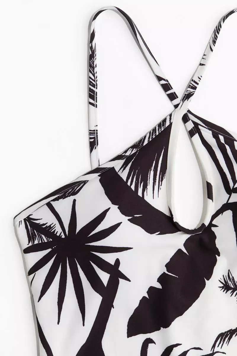Padded-cup cut-out swimsuit