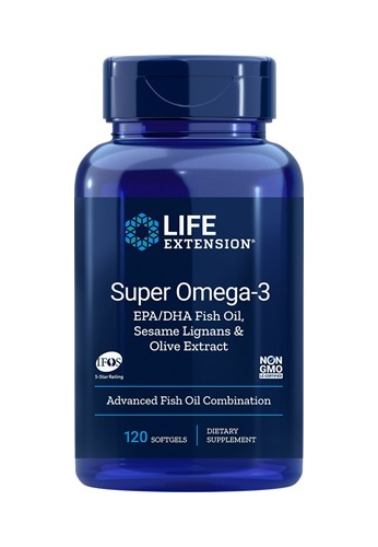 Life Extension LIFE EXTENSION SUPER OMEGA-3 EPA/DHA WITH SESAME LIGNANS & OLIVE EXTRACT, 120 SOFTGELS 11501ES26B6E3BGS_1