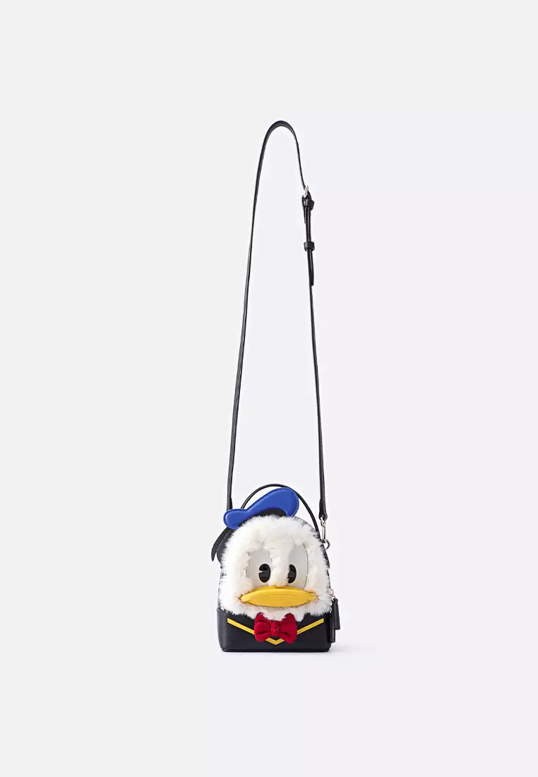 Buy FION Donald Duck Jacquard with Leather Backpack Online | ZALORA ...