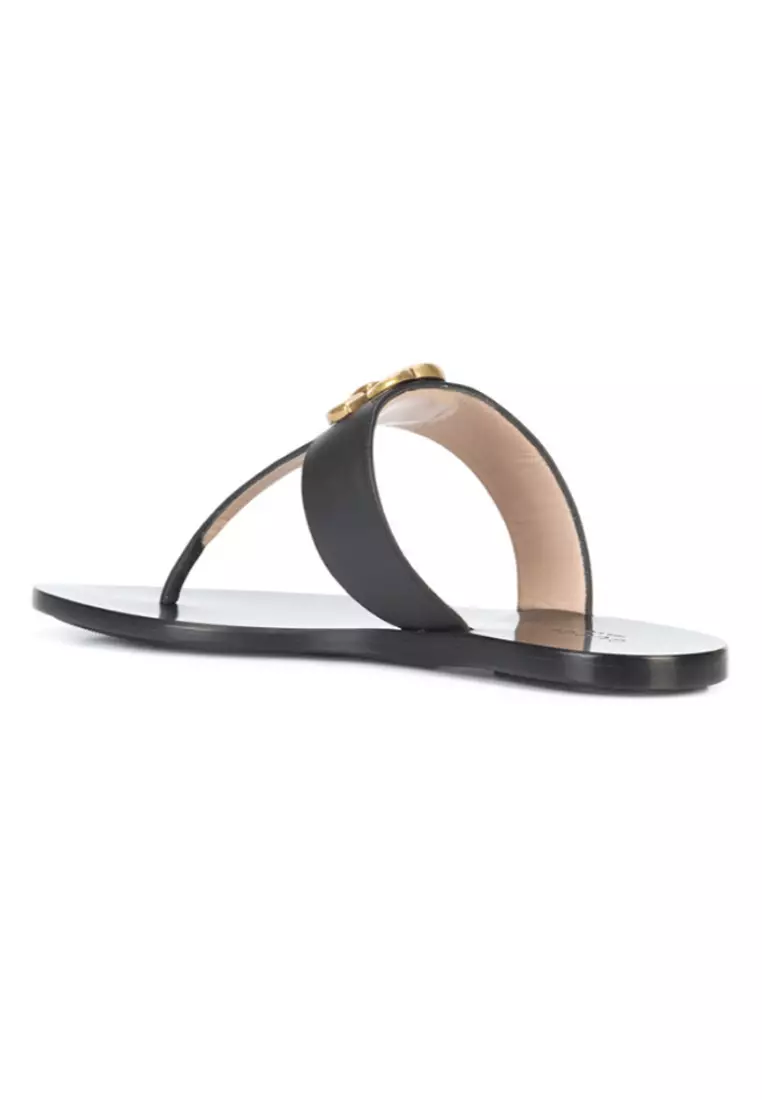 Gucci black sales flat sandals
