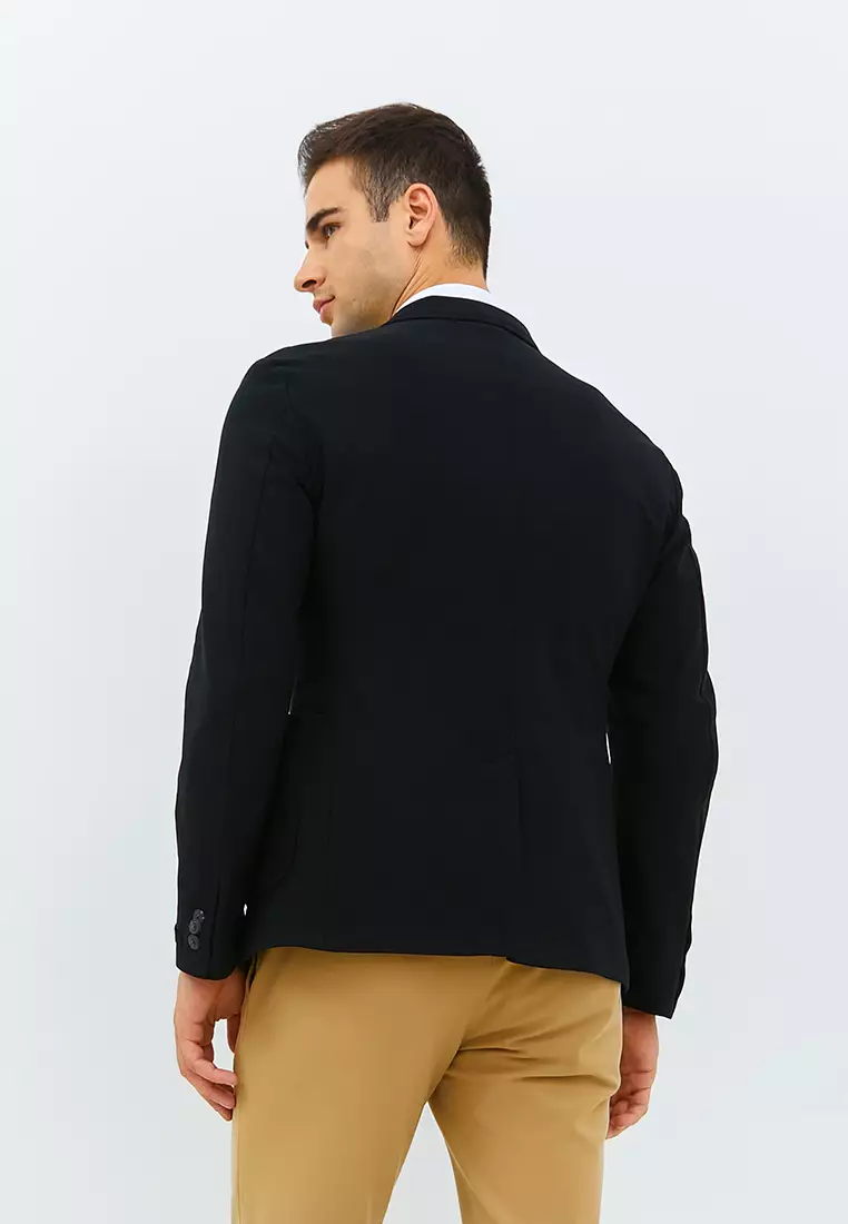 Jobb Edmond-T2 Blazer Pria Slim Fit Hitam