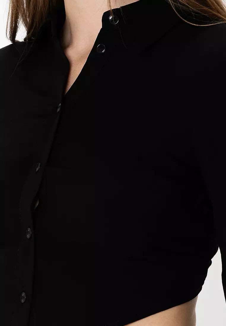 Crop Shirt With Open Back