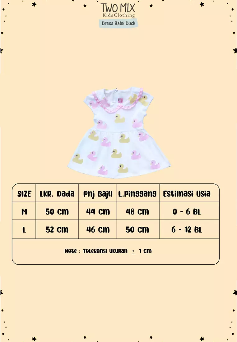Two Mix - Baju Dress Bayi Perempuan Lucu Ruffle 0 6 12 Bulan 4350B Salem