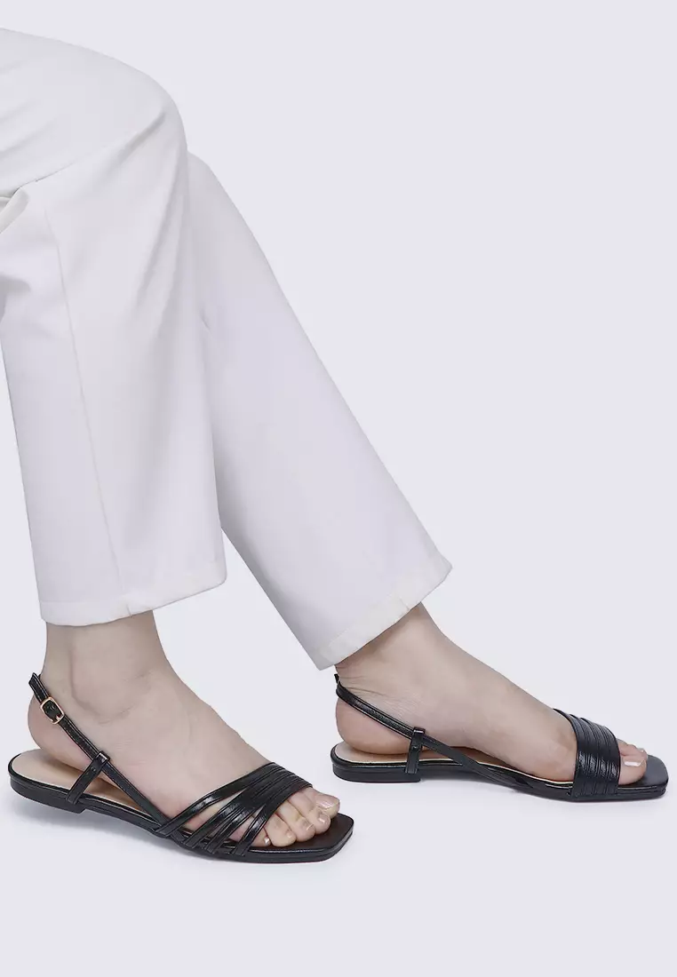Elsie Comfy Sandals In Black