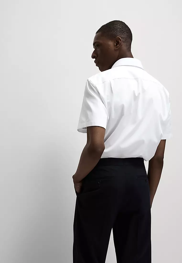 Regular Fit Cotton Blend Short Sleeve Shirt